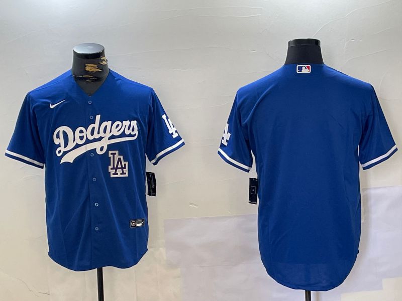 Men Los Angeles Dodgers Blank Blue Game 2024 Nike MLB Jersey style 10171